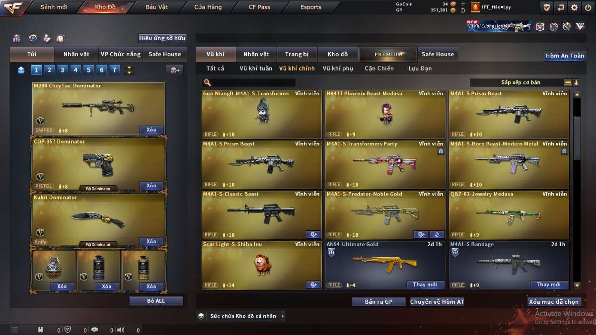 shop acc cf uy tin gia re